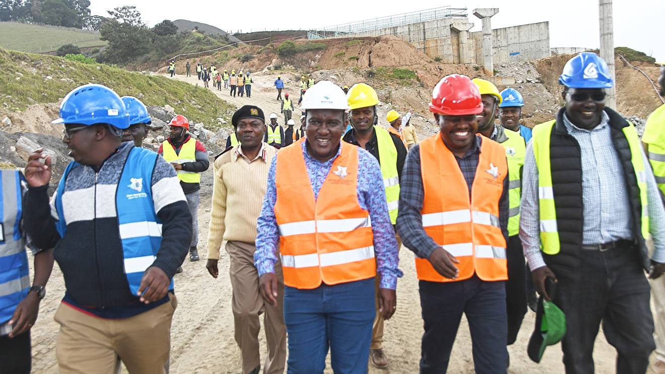 Irrigation PS Euphantus Kimotho touring West Pokot projects. PHOTO/COURTESY